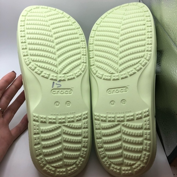NEW! Crocs Iconic Comfort mens slide green sandals size 13 main image 6